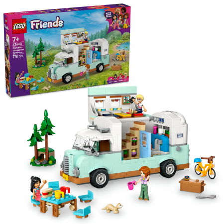 Jucarii copii si jocuri educative -  LEGO®  Friends - Aventura in rulota cu prietenii (42663), 778 piese