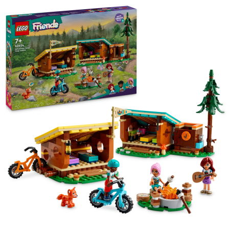 Jucarii copii si jocuri educative -  LEGO®  Friends - Cabane in tabara de aventuri (42624), 437 piese