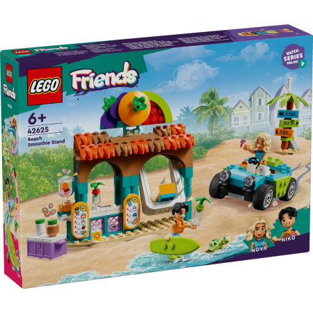 Jucarii copii si jocuri educative -  LEGO®  Friends - Chiosc de smoothie-uri pe plaja (42625), 213 piese