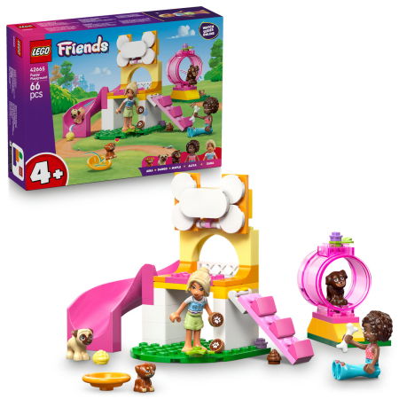 Jucarii copii si jocuri educative -  LEGO®  Friends - Loc de joaca pentru catelusi (42665), 66 piese