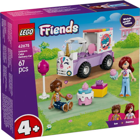 LEGO - LEGO® Friends -  Masina-unicorn pentru livrare de torturi (42675), 67 piese