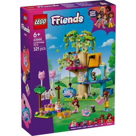 LEGO® Friends - Petrecere de ziua de nastere a pisicii si casuta in copac (42666), 321 piese [2]