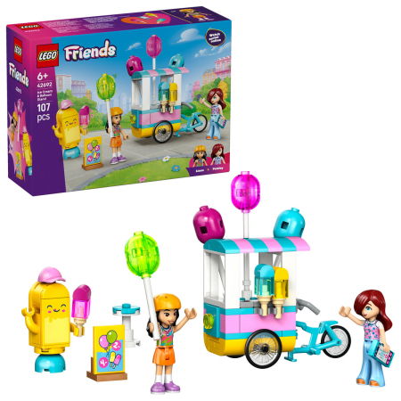 Jucarii copii si jocuri educative - LEGO® Friends - Stand cu inghetata si baloane (42692), 107 piese