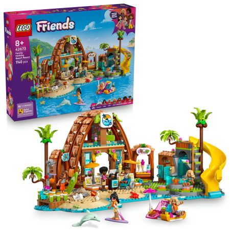 Jucarii copii si jocuri educative -  LEGO®  Friends - Statiune de pe litoral pentru vacanta cu familia (42673), 1140 piese