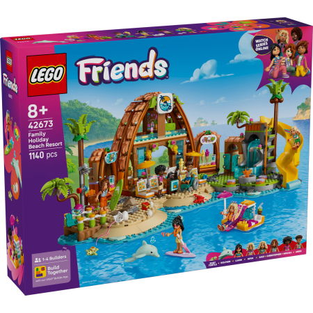 Jucarii copii si jocuri educative -  LEGO®  Friends - Statiune de pe litoral pentru vacanta cu familia (42673), 1140 piese