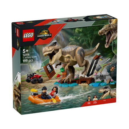 LEGO - LEGO®  Jurassic World - Evadare pe rau din calea unui T. rex (76975), 199 piese