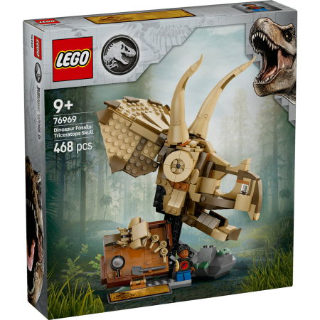 Jucarii copii si jocuri educative -  LEGO®  Jurassic World - Fosile de dinozaur: craniu de Triceratops (76969), 468 piese