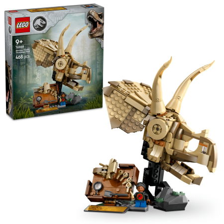 Jucarii copii si jocuri educative -  LEGO®  Jurassic World - Fosile de dinozaur: craniu de Triceratops (76969), 468 piese