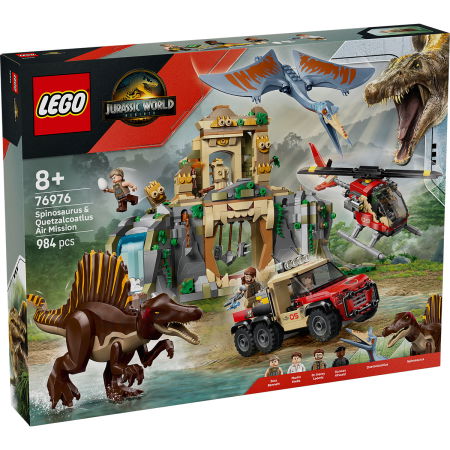 LEGO - LEGO® Jurassic World -  Misiune aeriana cu Spinosaurus si Quetzalcoatlus (76976), 984 piese