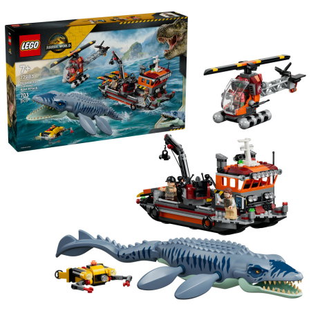 LEGO - LEGO® Jurassic World - Un Mosasaurus ataca o barca (77983), 703 piese