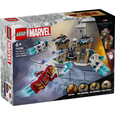 Jucarii copii si jocuri educative -  LEGO®  Marvel Super Heroes - Iron Man si Legiunea de Fier vs. Soldat Hydra (76288), 135 piese