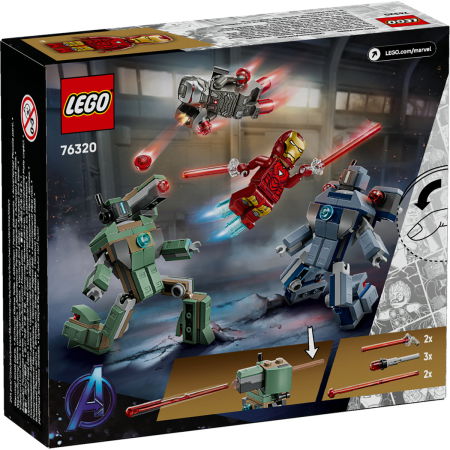 LEGO® Marvel Super Heroes - Iron Man si War Machine vs dronele Hammer (76320), 204 piese [2]