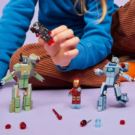 LEGO® Marvel Super Heroes - Iron Man si War Machine vs dronele Hammer (76320), 204 piese [8]