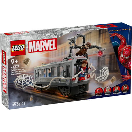 LEGO®  Marvel Super Heroes - Lupta de pe acoperisul trenului dintre Omul-Paianjen si Doc Ock (76321), 393 piese [1]