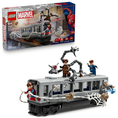 LEGO®  Marvel Super Heroes - Lupta de pe acoperisul trenului dintre Omul-Paianjen si Doc Ock (76321), 393 piese [0]