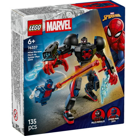 Jucarii copii si jocuri educative - LEGO® Marvel Super Heroes - Robotul lui Miles Morales vs Omul Paianjen 2099 (76337), 135 piese