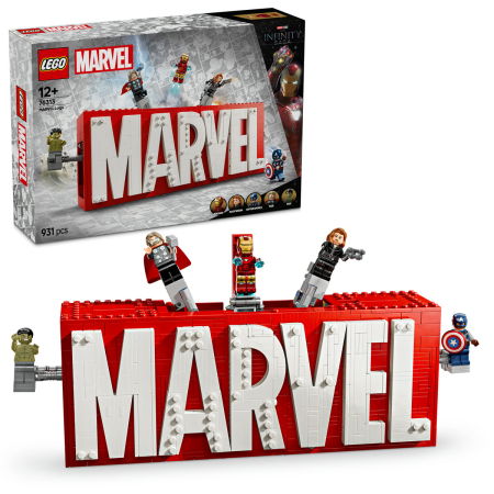 Jucarii copii si jocuri educative -  LEGO®  Marvel Super Heroes - Sigla si minifigurine MARVEL (76313), 931 piesa 