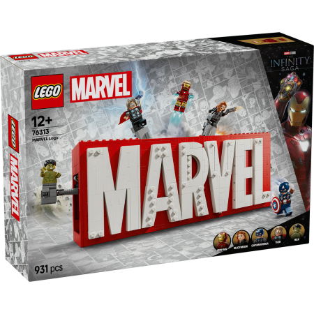Jucarii copii si jocuri educative -  LEGO®  Marvel Super Heroes - Sigla si minifigurine MARVEL (76313), 931 piesa 