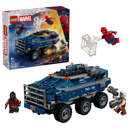 LEGO - LEGO® Marvel Super Heroes - Urmarire cu Omul Paianjen si masina inchisorii (76349), 367 piese