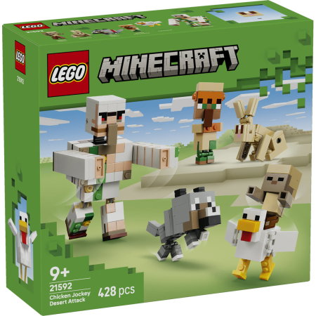 LEGO - LEGO® Minecraft - Atac in desert cu un jocheu de gaini (21592), 428 piese