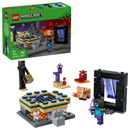 LEGO - LEGO® Minecraft -  Calatorie prin portalurile Nether si End (21584), 192 piese