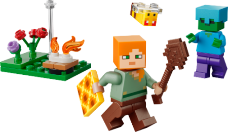 Jucarii copii si jocuri educative - LEGO® Minecraft -  Conflict la focul de tabara al lui Alex (30732), 31 piese