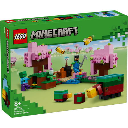 Jucarii copii si jocuri educative -  LEGO®  Minecraft - Gradina cu ciresi infloriti (21260), 304 piese