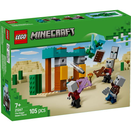 Jucarii copii si jocuri educative -  LEGO®  Minecraft - Patrula Illager in desert (21267), 105 piese