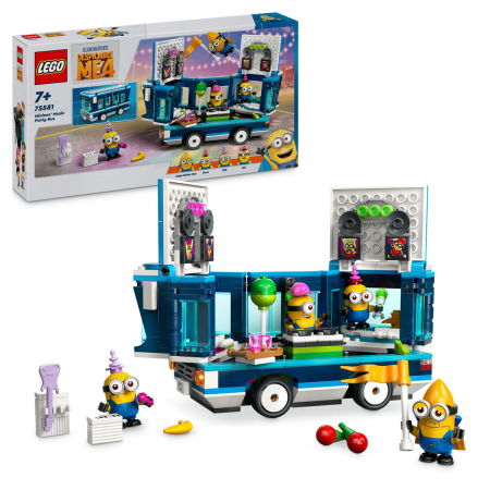 Jucarii copii si jocuri educative -  LEGO®  Minions - Autobuzul de petrecere al minionilor (75581), 379 piese