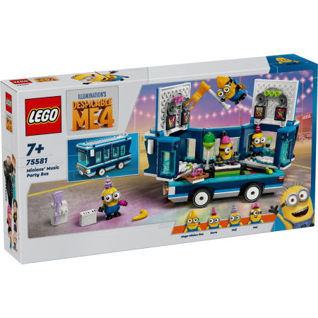 Jucarii copii si jocuri educative -  LEGO®  Minions - Autobuzul de petrecere al minionilor (75581), 379 piese