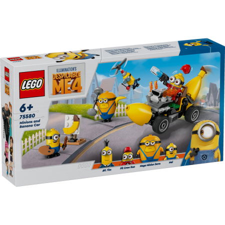 Jucarii copii si jocuri educative -  LEGO®  Minions - Minionii si masina-banana (75580), 136 piese