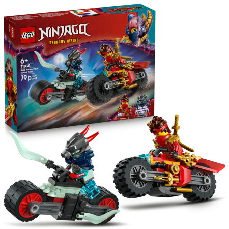 Jucarii copii si jocuri educative -  LEGO®  Ninjago - Cursa de viteza cu motocicleta lui Kai (71838), 79 piese