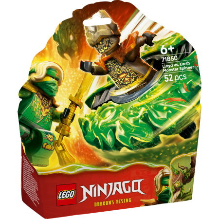 Jucarii copii si jocuri educative - LEGO® Ninjago - Lloyd vs Spinnerul monstru de pamant (71850), 52 piese
