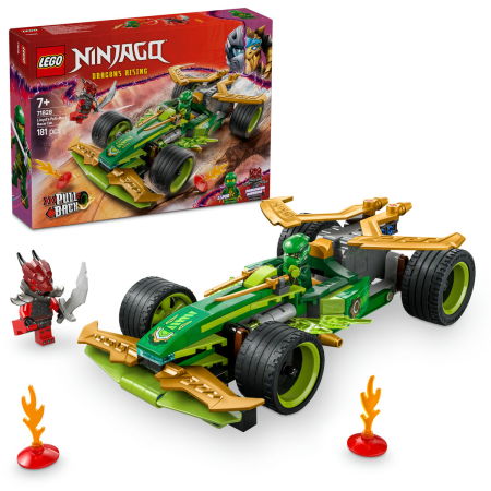 Jucarii copii si jocuri educative -  LEGO®  Ninjago - Masina de curse pull-back a lui Lloyd (71828), 181 piesa 