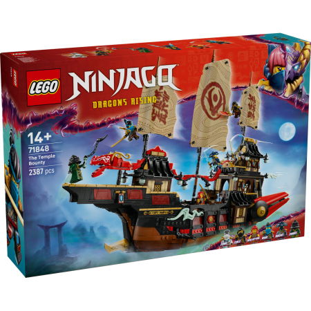 Jucarii copii si jocuri educative - LEGO®  Ninjago - Nava Bounty a Templului (71848), 2387 piese