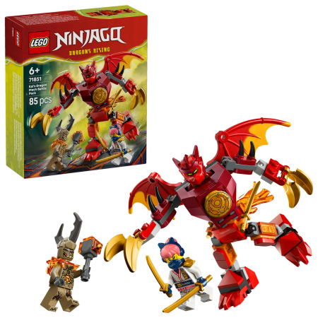 Jucarii copii si jocuri educative - LEGO® Ninjago - Pachet de lupta cu robotul dragon al lui Kai (71851), 85 piese