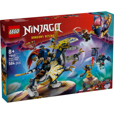 Jucarii copii si jocuri educative -  LEGO®  Ninjago - Robotul calaret de dragon al lui Rogue (71843), 584 piese