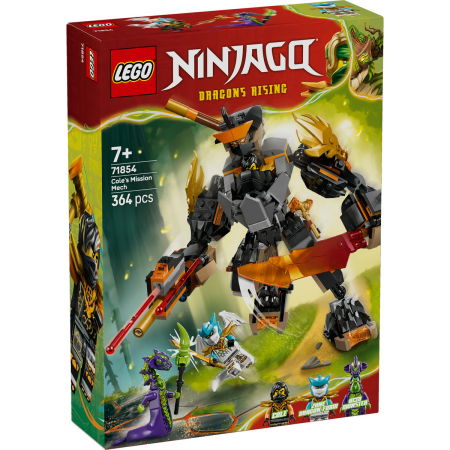 LEGO - LEGO® Ninjago -  Robotul de misiune al lui Cole si dragonul Zane (71854), 364 piese