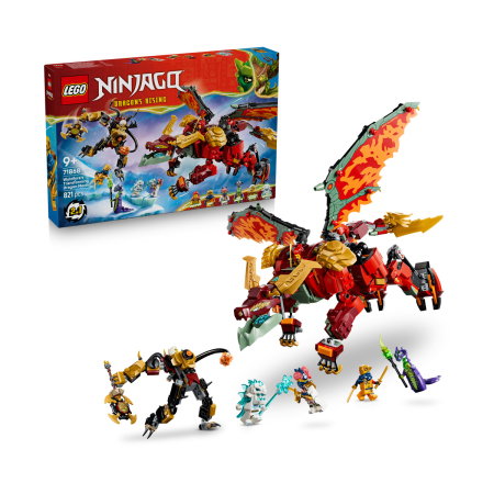 Jucarii copii si jocuri educative - LEGO® Ninjago - Robotul dragon transformator al lui Wyldfyre (71868), 821 piese