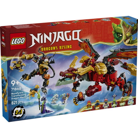 Jucarii copii si jocuri educative - LEGO® Ninjago - Robotul dragon transformator al lui Wyldfyre (71868), 821 piese