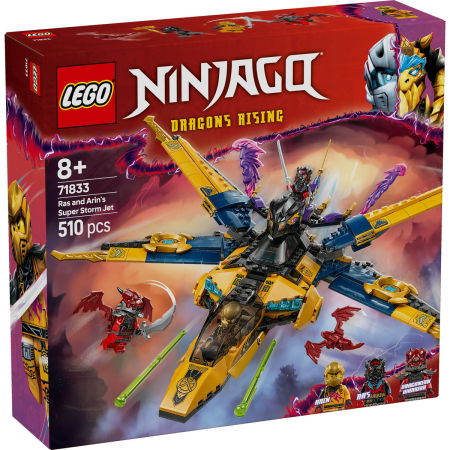 Jucarii copii si jocuri educative -  LEGO®  Ninjago - Superavionul cu reactie al lui Ras si Arin (71833), 510 piese