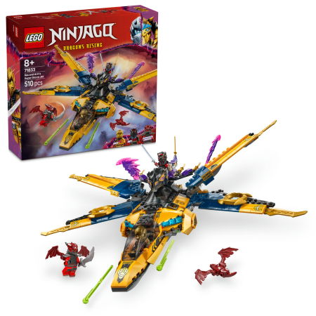 Jucarii copii si jocuri educative -  LEGO®  Ninjago - Superavionul cu reactie al lui Ras si Arin (71833), 510 piese
