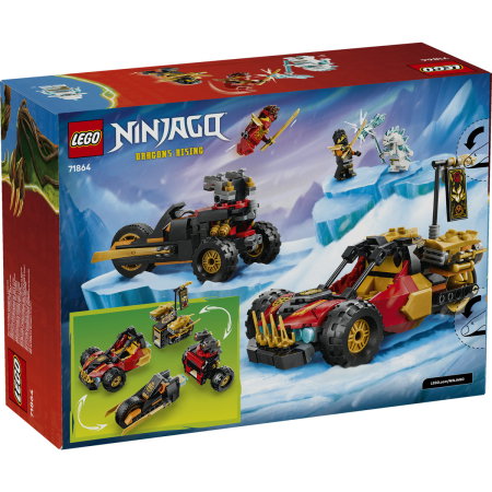 LEGO® Ninjago -  Vehiculele transformabile ale lui Kai si Cole (71864), 394 piese [2]