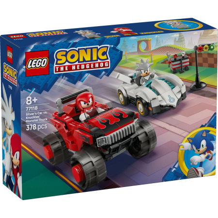LEGO - LEGO® Sonic the Hedgehog - Masina lui Silver vs Camionul gigant al lui Knuckles (77118), 378 piese
