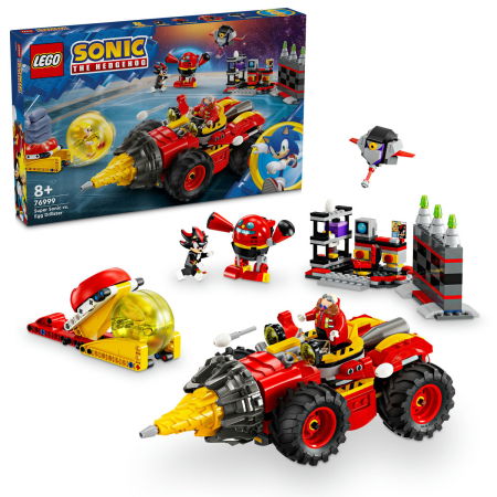 Jucarii copii si jocuri educative -  LEGO®  Sonic the Hedgehog - Super Sonic vs. Egg Drillster (76999), 590 piese