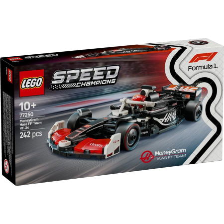 Jucarii copii si jocuri educative - LEGO® Speed Champions - Masina de curse MoneyGram Haas F1® Team VF-24 (77250), 242 piese