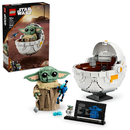 Jucarii copii si jocuri educative -  LEGO®  Star Wars - Grogu™ cu landoul planor (75403), 1048 piese
