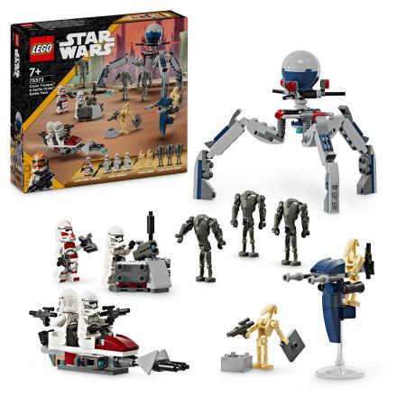 Jucarii copii si jocuri educative -  LEGO®  Star Wars - Pachet de lupta: Clone Trooper si droid de lupta (75372), 215 piese
