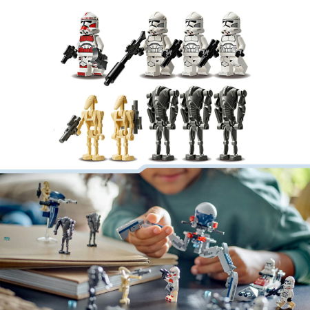  LEGO®  Star Wars - Pachet de lupta: Clone Trooper si droid de lupta (75372), 215 piese [9]