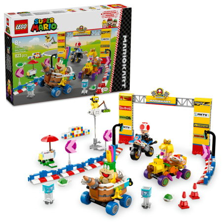 Jucarii copii si jocuri educative -  LEGO®  Super Mario - Mario Kart™ – Set Baby Peach si Grand Prix (72036), 823 piese